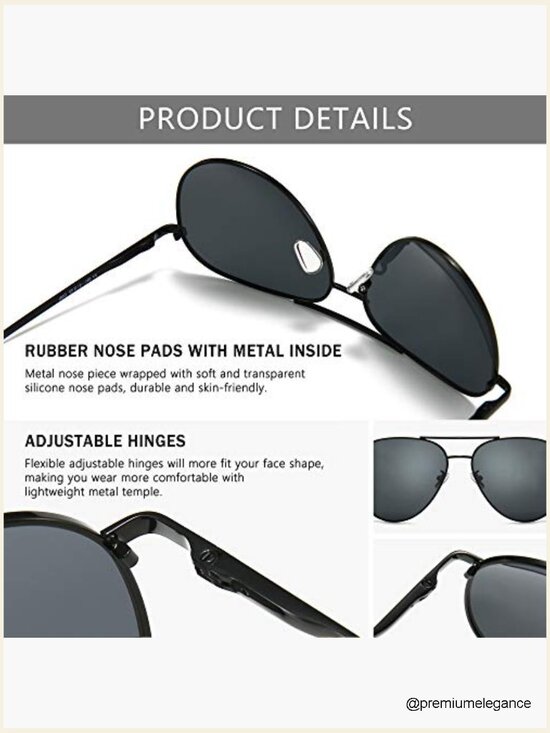 Women\'s Oversized Aviator Sunglasses Polarized Lens Classic Style main image 6
